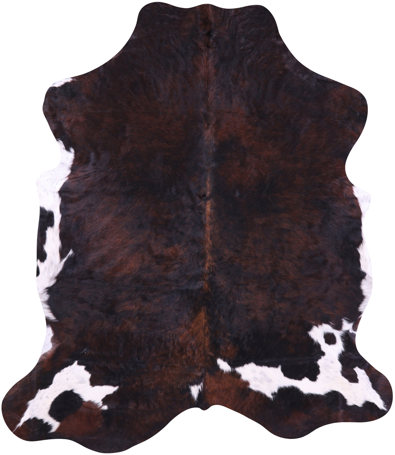 Tricolor Natural Cowhide Rug - Large 6'9"H x 5'10"W