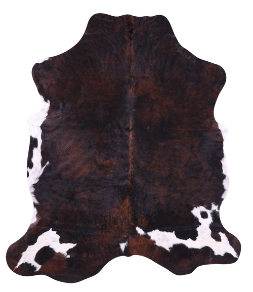 Tricolor Natural Cowhide Rug - Large 6'9