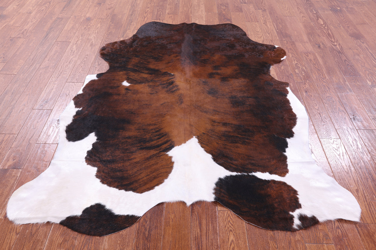 Tricolor Natural Cowhide Rug - Large 6'9"H x 5'7"W