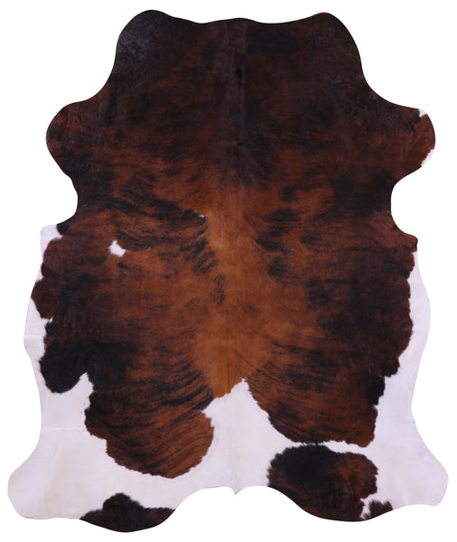 Tricolor Natural Cowhide Rug - Large 6'9"H x 5'7"W