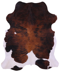 Thumbnail for Tricolor Natural Cowhide Rug - Large 6'9