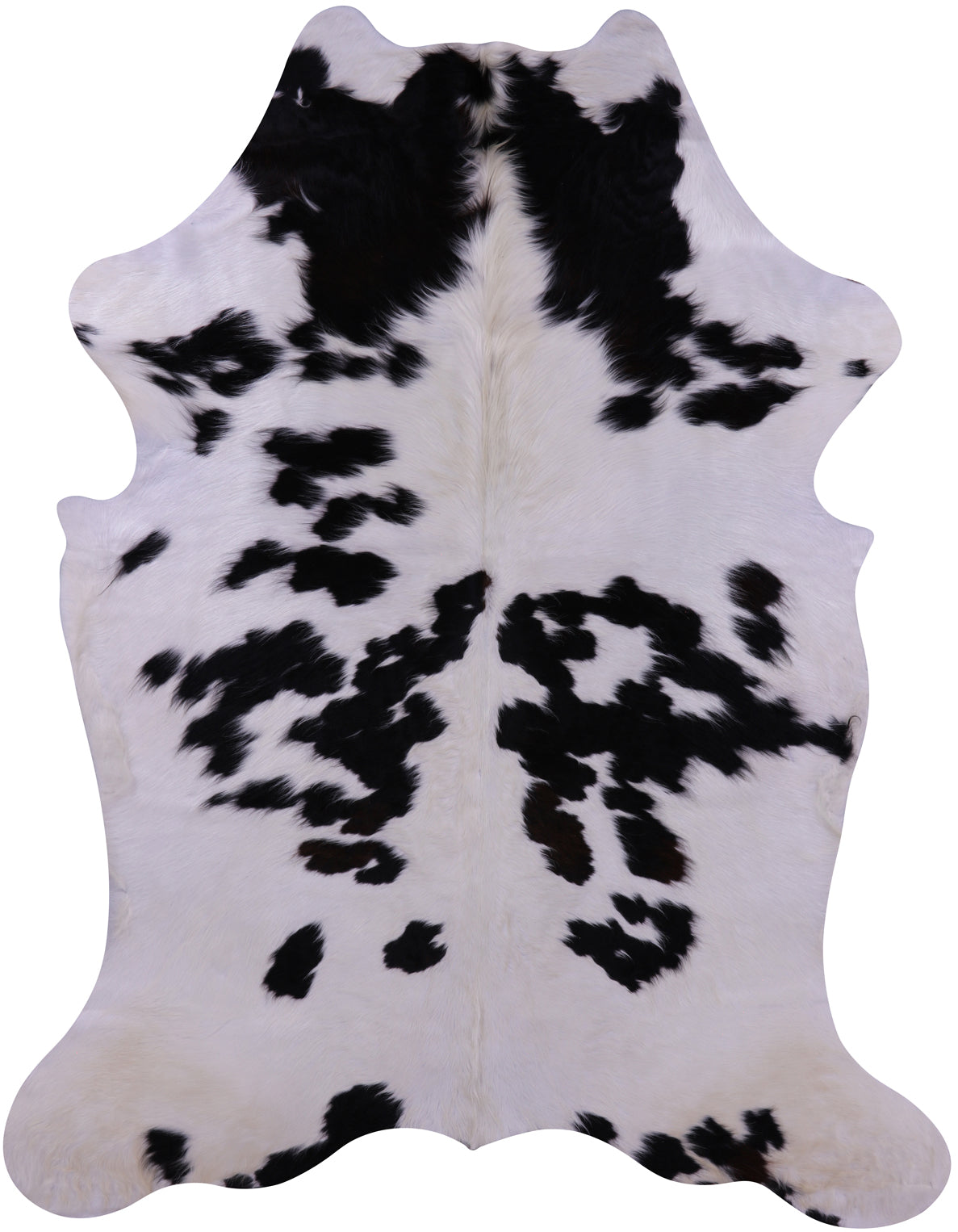 Black & White Natural Cowhide Rug - Large 6'11"H x 5'3"W