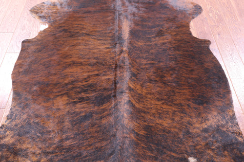 Dark Brindle Natural Cowhide Rug - Large 6'11