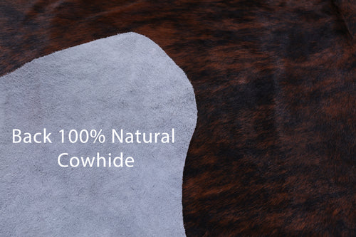 Dark Brindle Natural Cowhide Rug - Large 6'11