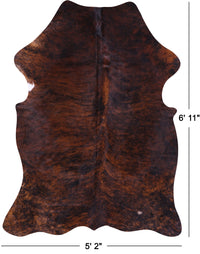 Thumbnail for Brindle Brown Natural Cowhide Rug - Large 6'11