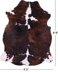 Thumbnail for Tricolor Natural Cowhide Rug - Large 6'6