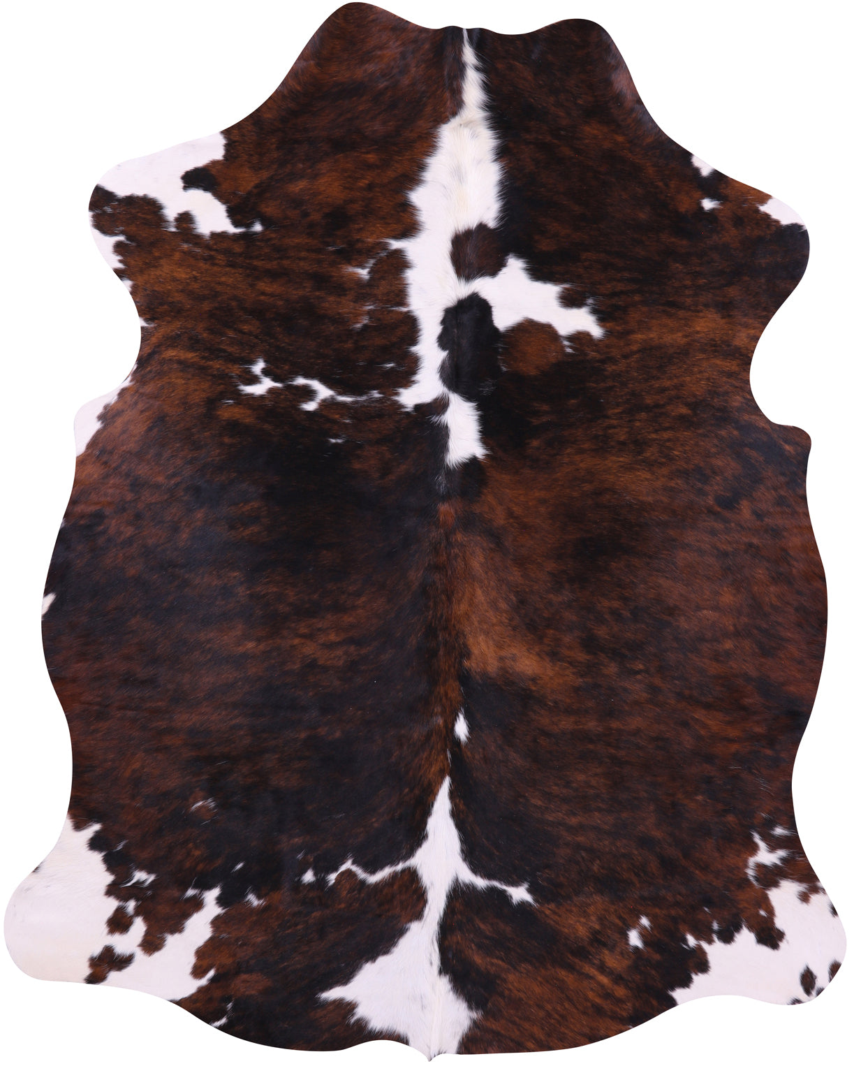 Tricolor Natural Cowhide Rug - Large 6'6"H x 5'2"W