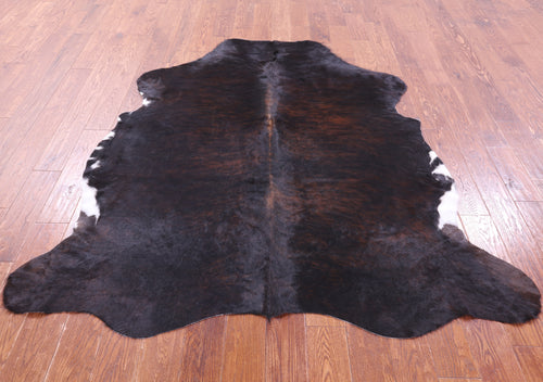Dark Brown Natural Cowhide Rug - Large 6'6