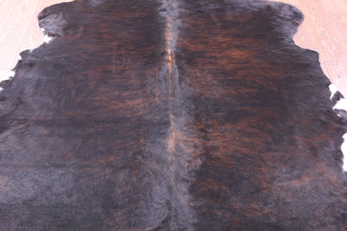 Dark Brown Natural Cowhide Rug - Large 6'6