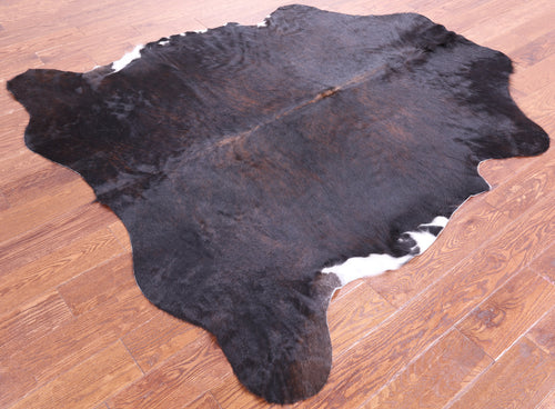 Dark Brown Natural Cowhide Rug - Large 6'6