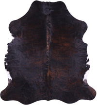 Thumbnail for Tricolor Brown Natural Cowhide Rug - Large 6'6