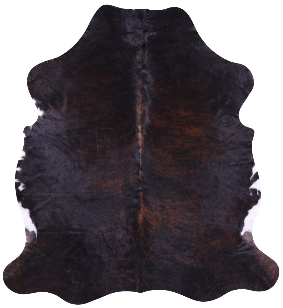Dark Brown Natural Cowhide Rug - Large 6'6"H x 5'11"W