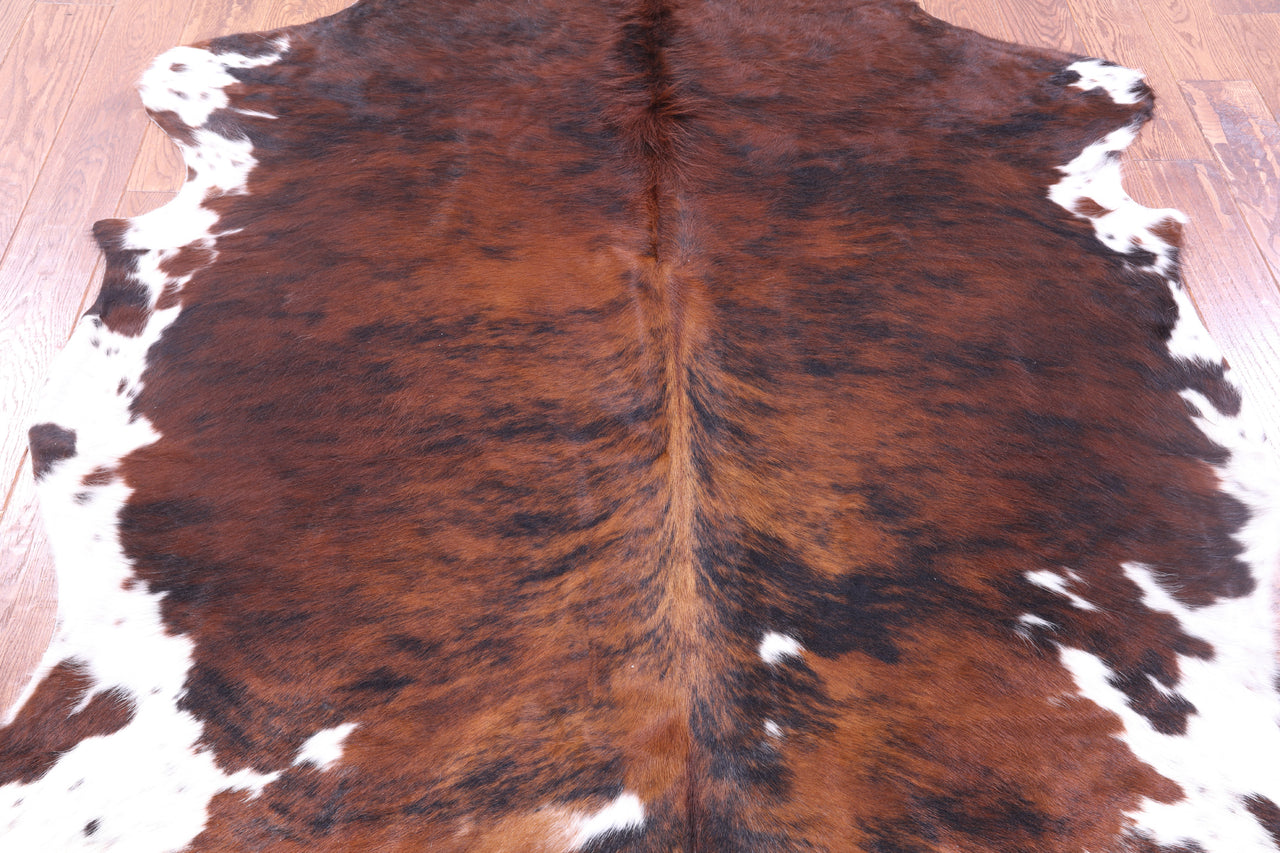 Tricolor Natural Cowhide Rug - Large 6'10"H x 5'9"W