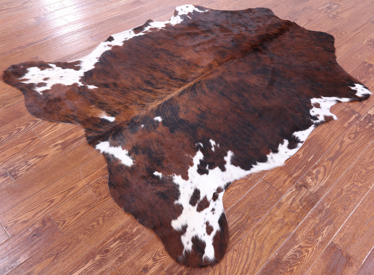 Tricolor Natural Cowhide Rug - Large 6'10"H x 5'9"W