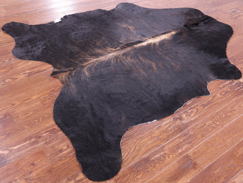 Dark Brindle Brown Natural Cowhide Rug - X-Large 7'0