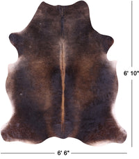 Thumbnail for Brown Natural Cowhide Rug - Large 6'10
