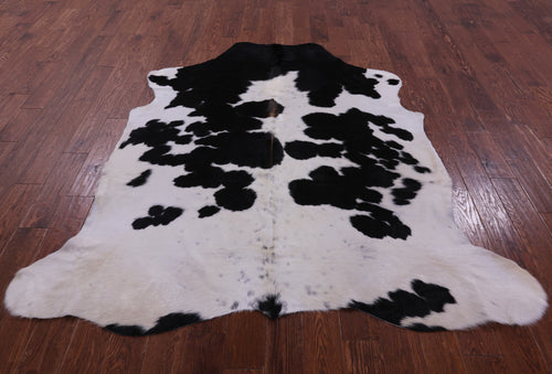 Black & White Natural Cowhide Rug - Large 6'10