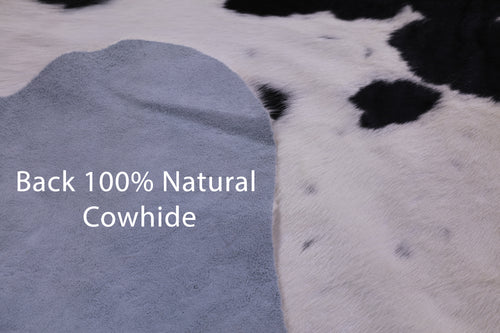 Black & White Natural Cowhide Rug - Large 6'10