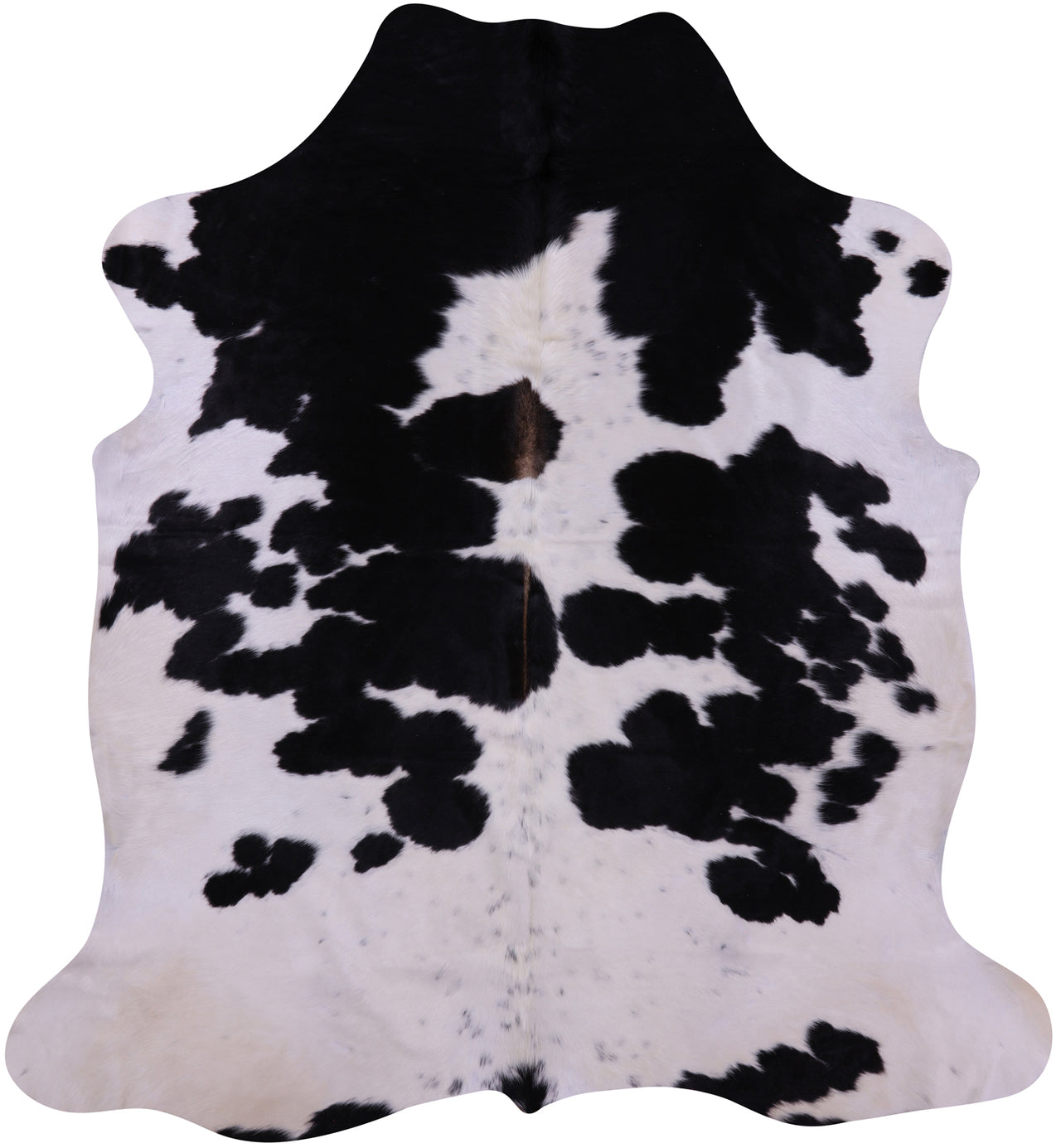 Black & White Natural Cowhide Rug - Large 6'10"H x 6'3"W