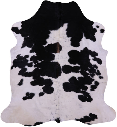 Black & White Natural Cowhide Rug - Large 6'10