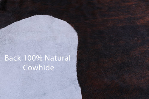 Dark Brindle Natural Cowhide Rug - Large 6'9