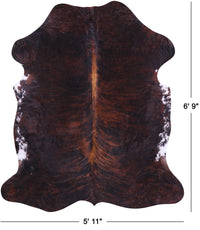 Thumbnail for Tricolor Brindle Natural Cowhide Rug - Large 6'9