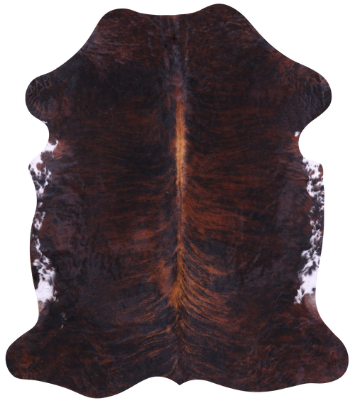Dark Brindle Natural Cowhide Rug - Large 6'9