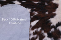 Thumbnail for Salt & Pepper Tricolor Natural Cowhide Rug - Large 6'7