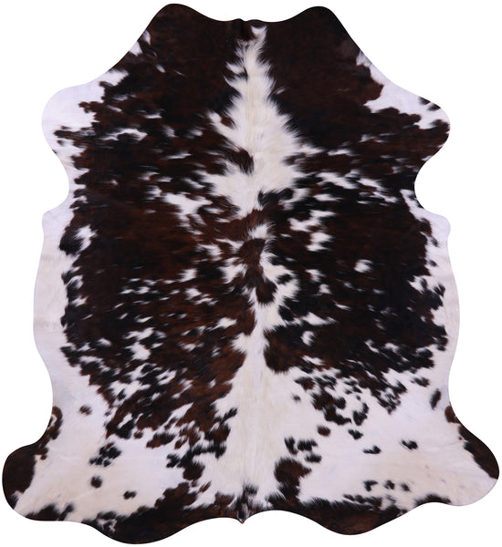 Salt & Pepper Tricolor Natural Cowhide Rug - Large 6'7"H x 6'0"W