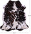 Salt & Pepper Tricolor Natural Cowhide Rug - Large 6'7"H x 6'0"W