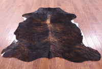 Thumbnail for Brindle Brown Natural Cowhide Rug - Medium 6'3