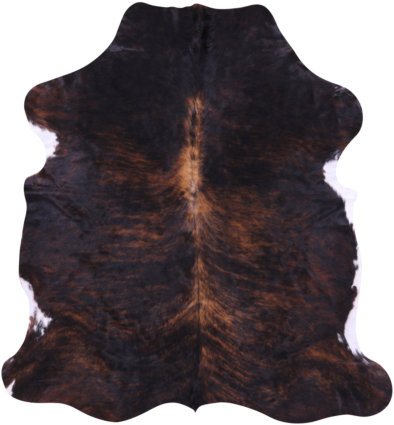 Brindle Brown Natural Cowhide Rug - Medium 6'3"H x 5'8"W