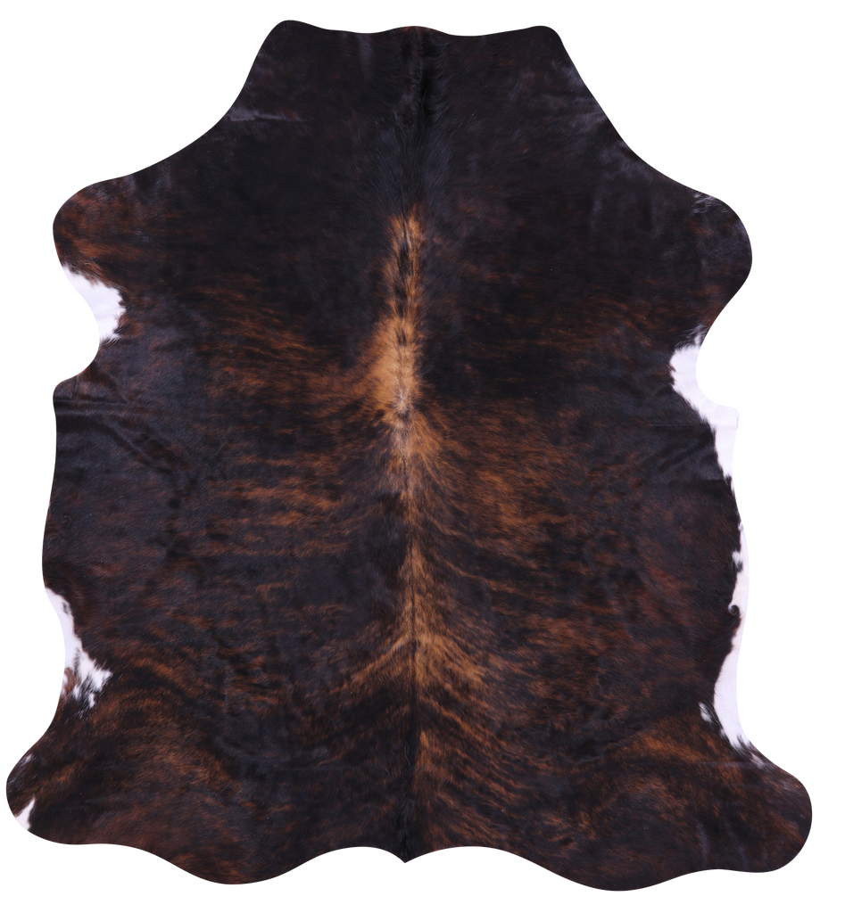 Dark Brindle Natural Cowhide Rug - Medium 6'3"H x 5'8"W