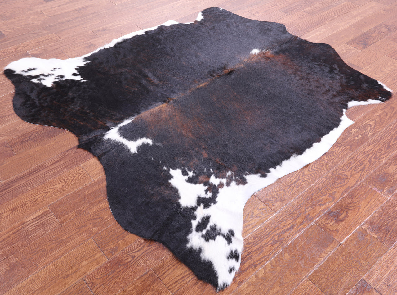 Tricolor Natural Cowhide Rug - Medium 6'1"H x 6'4"W