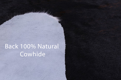 Dark Brown Natural Cowhide Rug - Medium 6'1
