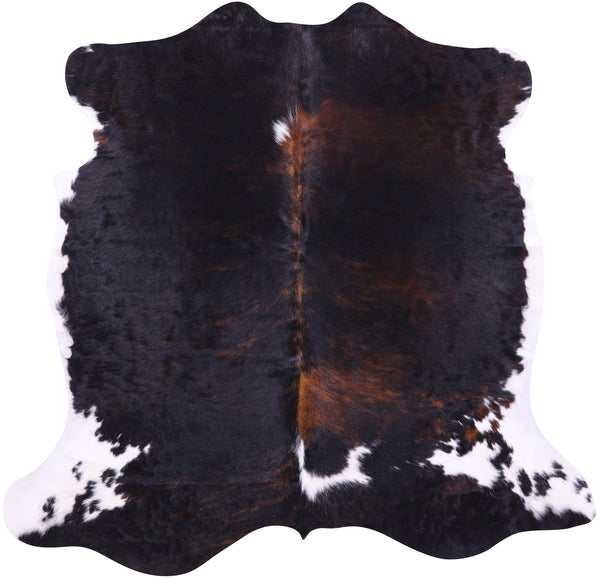 Tricolor Natural Cowhide Rug - Medium 6'1"H x 6'4"W