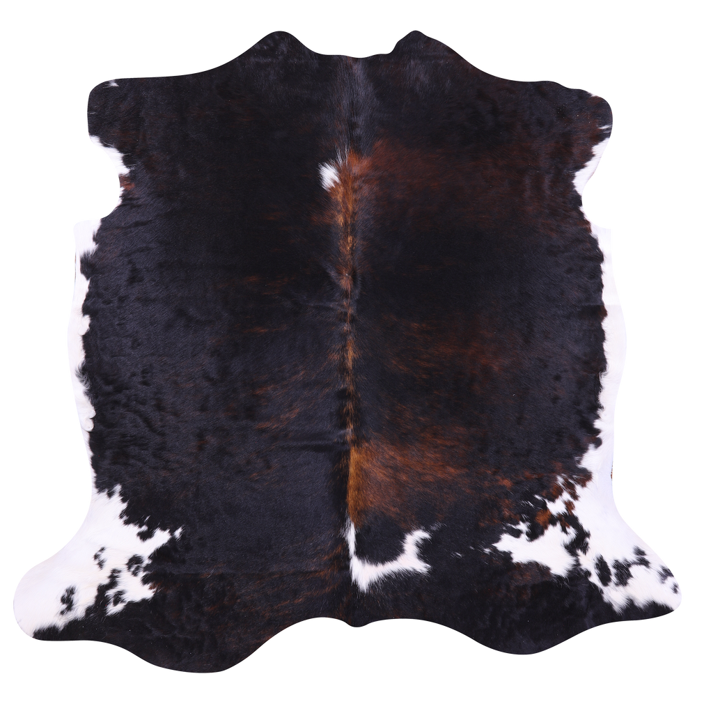 Dark Brown Natural Cowhide Rug - Medium 6'1"H x 6'4"W