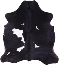 Thumbnail for Black & White Natural Cowhide Rug - Medium 6'2