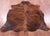 Brindle Brown Natural Cowhide Rug - Medium 5'11"H x 4'10"W