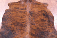 Thumbnail for Brindle Brown Natural Cowhide Rug - Medium 5'11