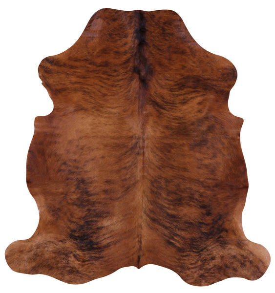 Brown Natural Cowhide Rug - Medium 6'3"H x 5'11"W