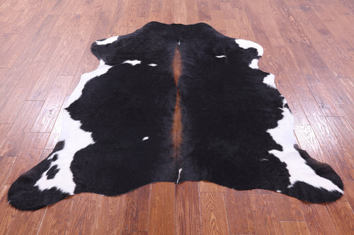 Black & White Natural Cowhide Rug - Large 6'5