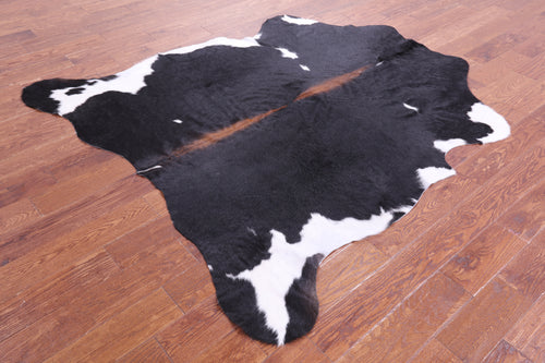 Black & White Natural Cowhide Rug - Large 6'5
