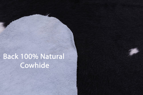 Black & White Natural Cowhide Rug - Large 6'5