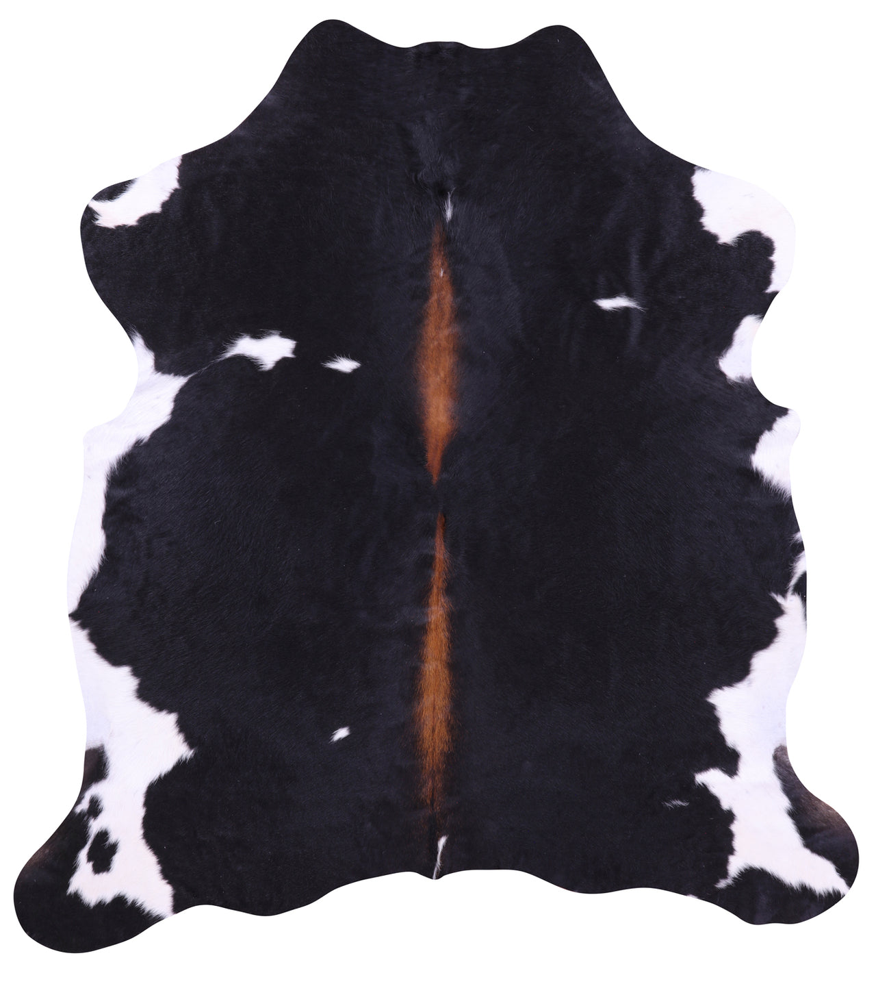 Black & White Natural Cowhide Rug - Large 6'5"H x 5'9"W