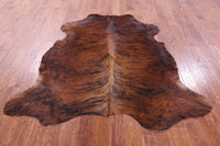 Thumbnail for Brindle Brown Natural Cowhide Rug - Large 6'4