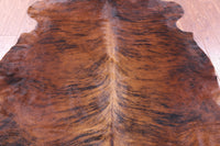 Thumbnail for Brindle Brown Natural Cowhide Rug - Large 6'4