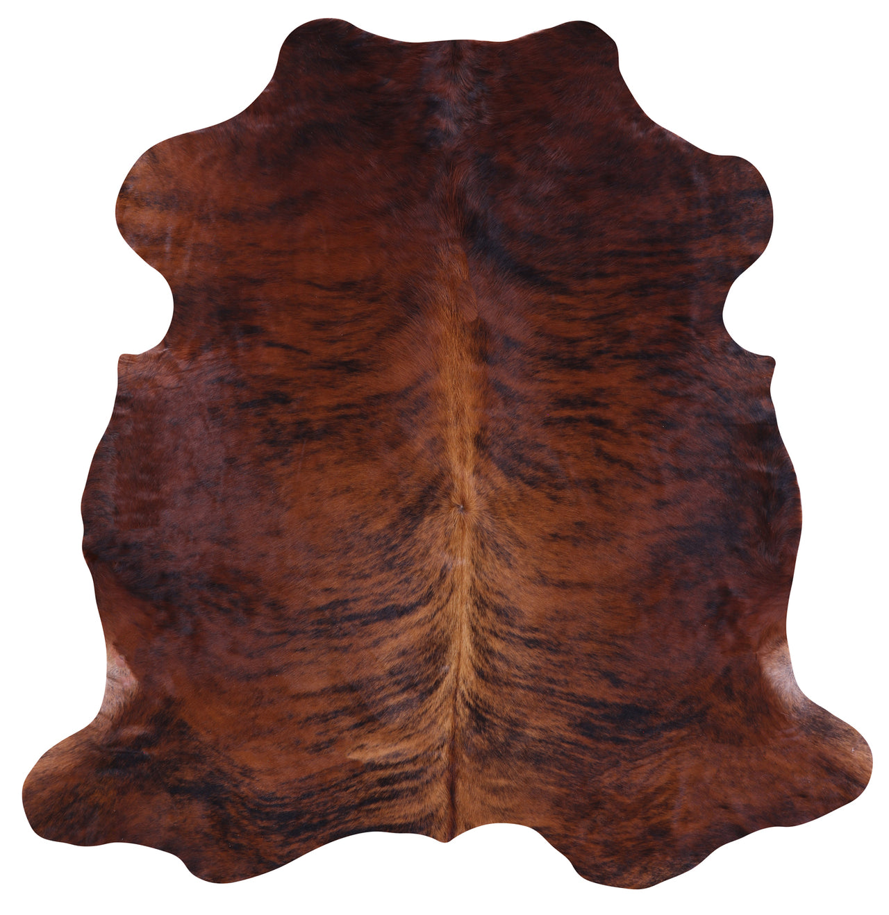 Brindle Brown Natural Cowhide Rug - Large 6'4"H x 6'1"W