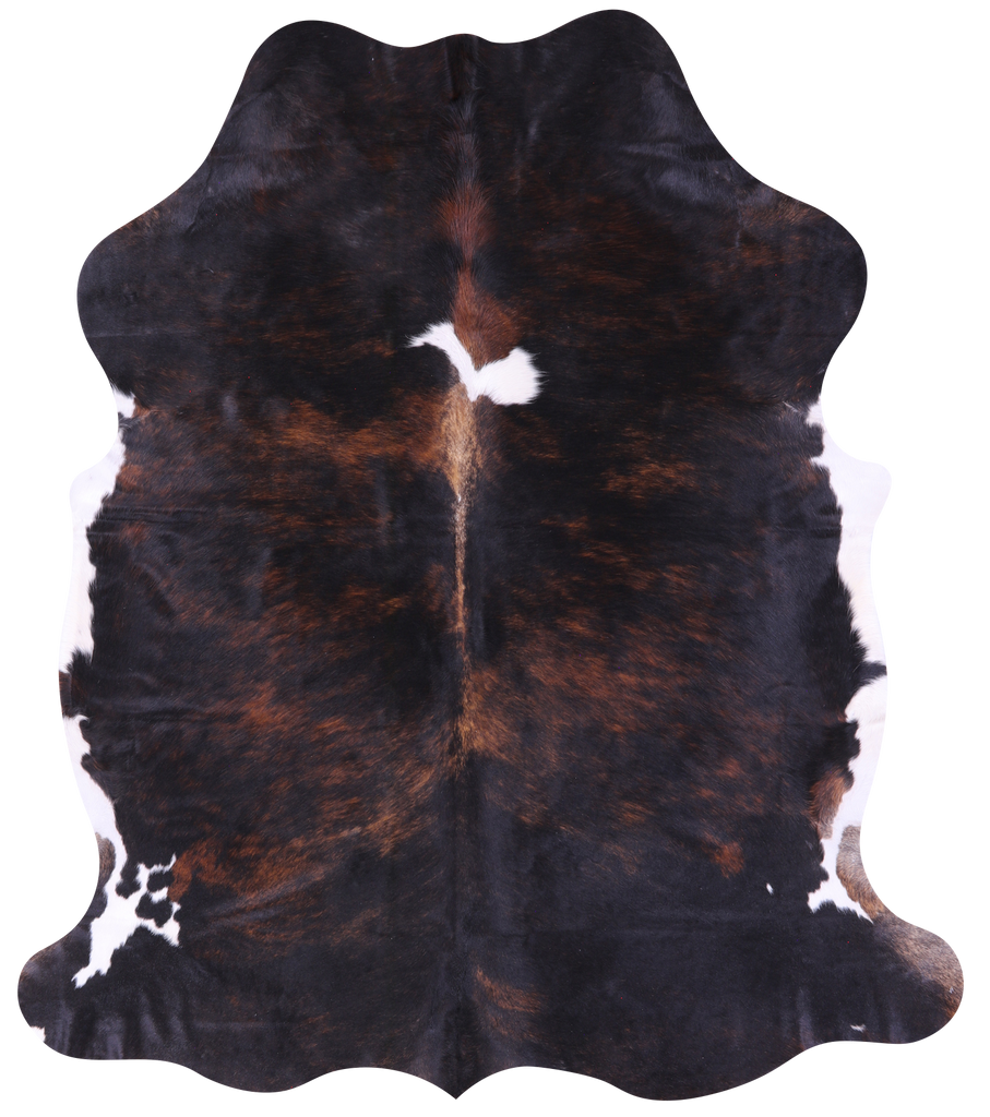 Tricolor Natural Cowhide Rug - Large 6'10"H x 5'11"W