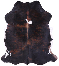 Thumbnail for Tricolor Natural Cowhide Rug - Large 6'10